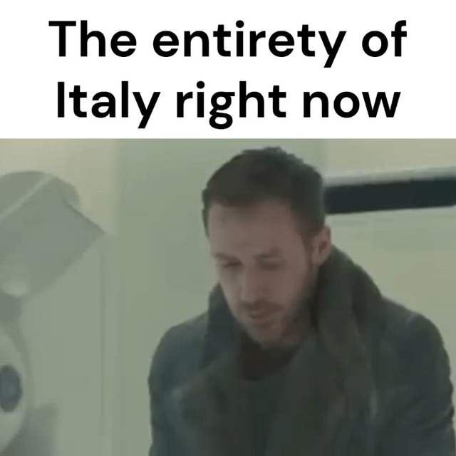 This is a single-panel reaction meme that uses an image of a dejected, exhausted man standing in thick haze or smoke to represent the collective mood of the entire country of Italy, which is facing repeated consecutive negative events (most often recurring extreme heatwaves, wildfires, or poor air quality). The original post title '3rd consecutive time' implies this is the third bad event in a row, leading to widespread national exhaustion.