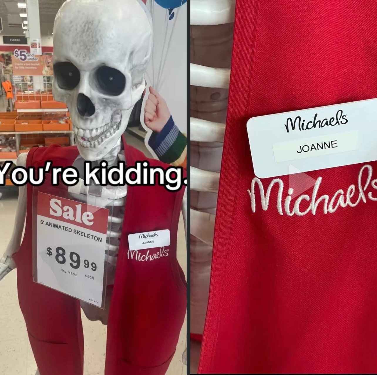 Michaels seasonal Halloween merchandise