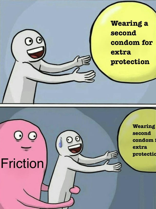 Generic two-panel reacher-restrained meme template