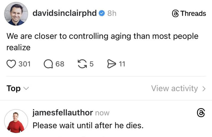 Real person, anti-aging researcher