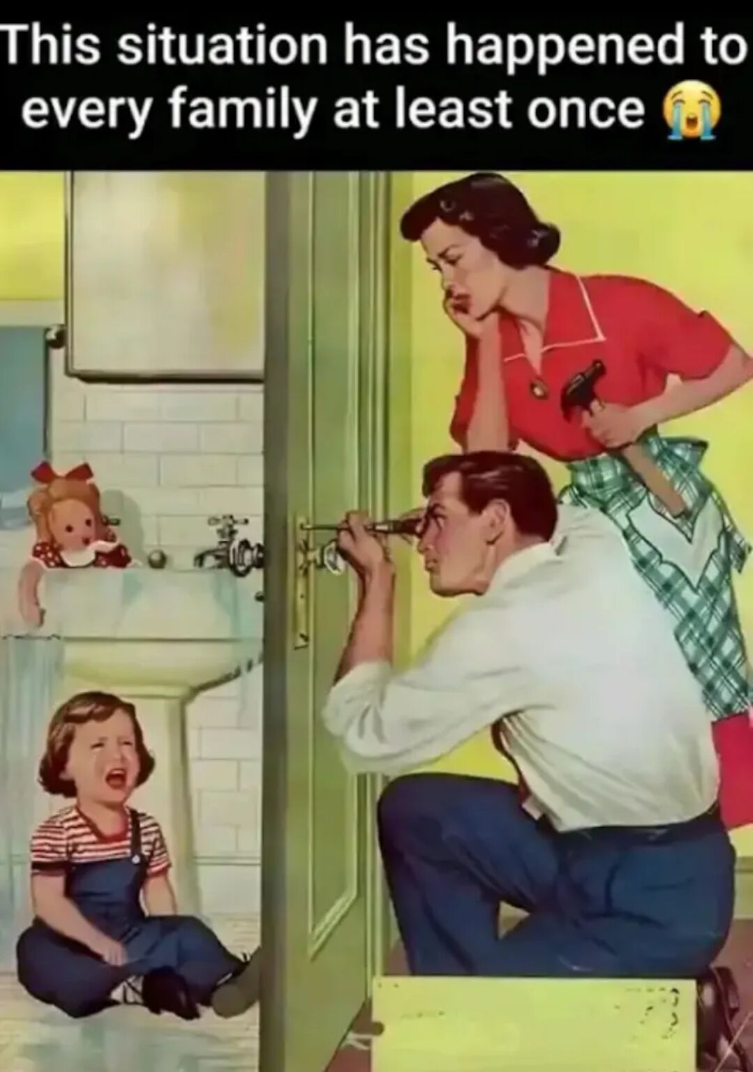 Vintage mid-century household illustration