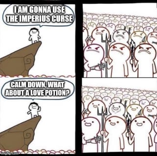 Generic 4-panel pitchfork crowd meme template