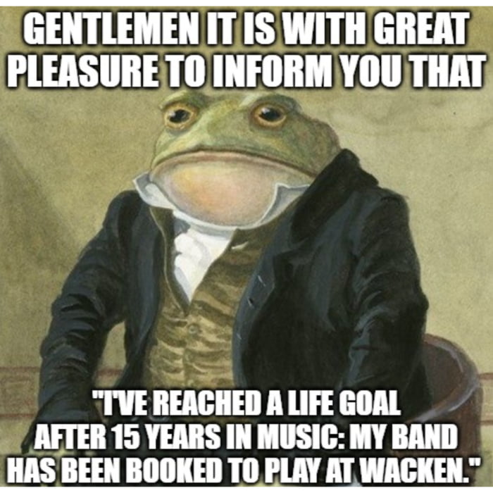 Gentleman Frog Meme Template