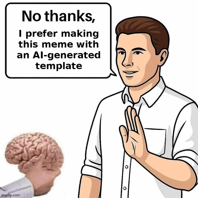 Brain Hand Rejection Meme Template