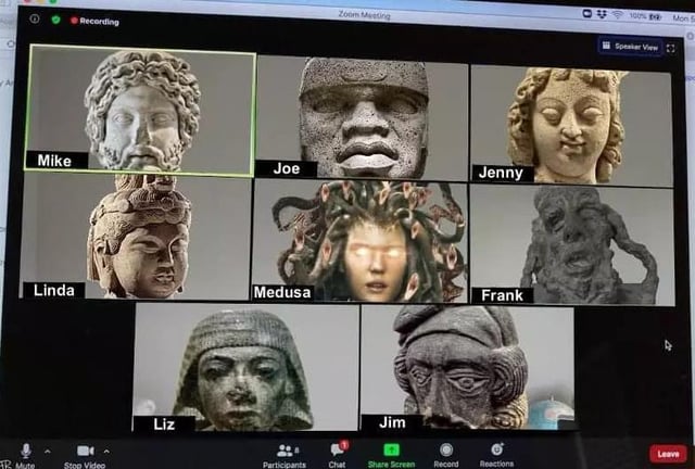 Various historical stone sculptures