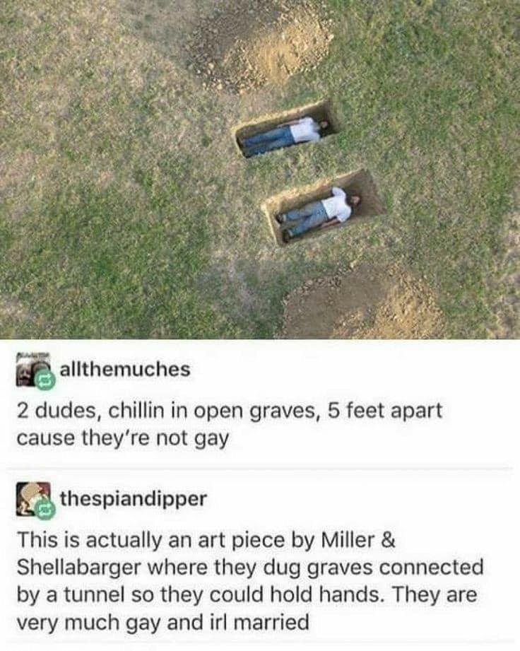 Original 'Two Graves' art installation