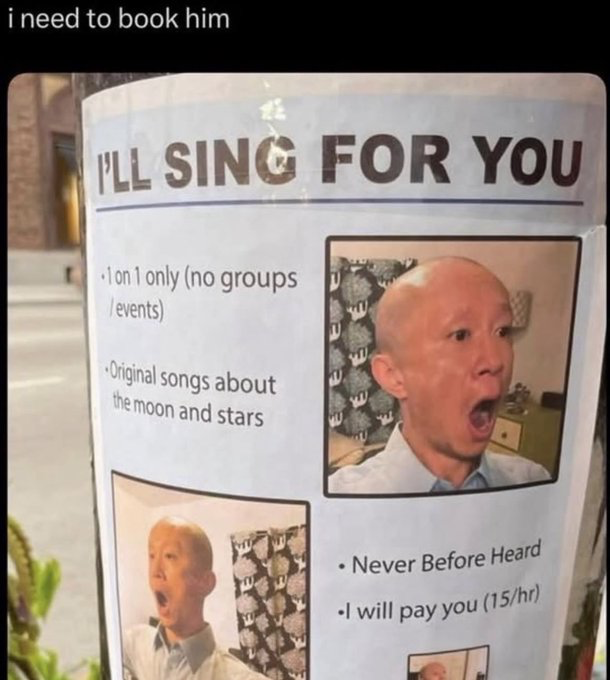 Original street advertisement flyer