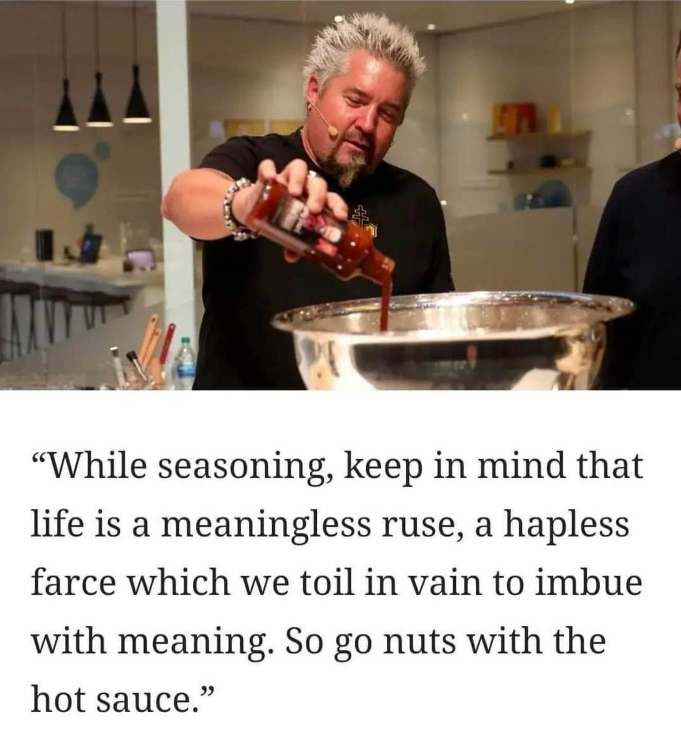 Cooking Show (likely Diners, Drive-Ins and Dives)
